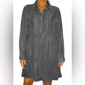 EASEL Anthropologie Lightweight Super Soft Stone Wash Denim Dress Oversized. M